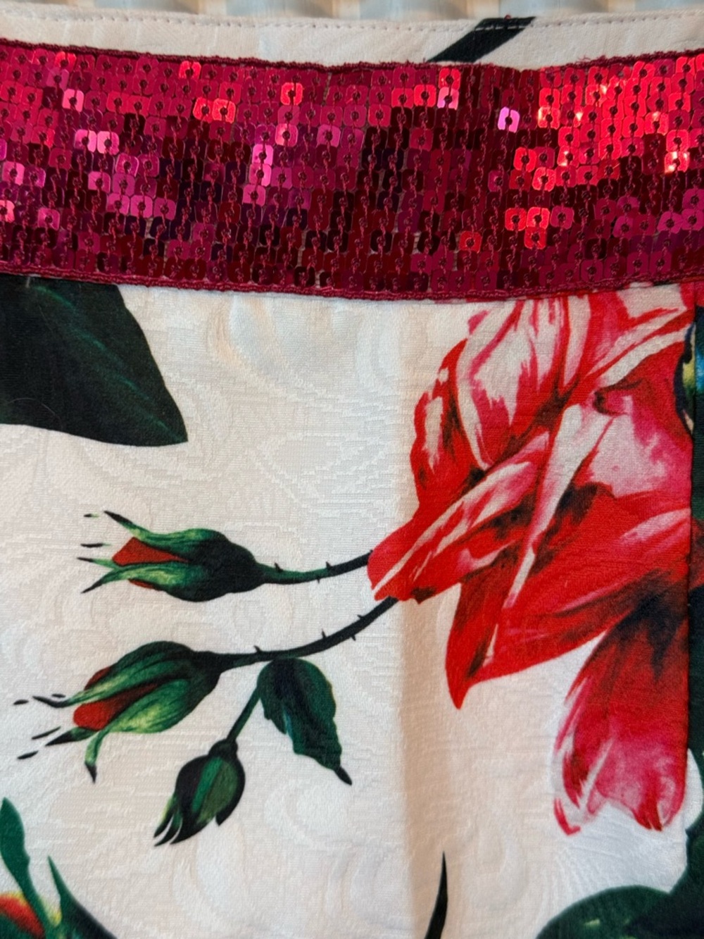 The Bryn Sequin Floral Skirt - Picture 9 of 10